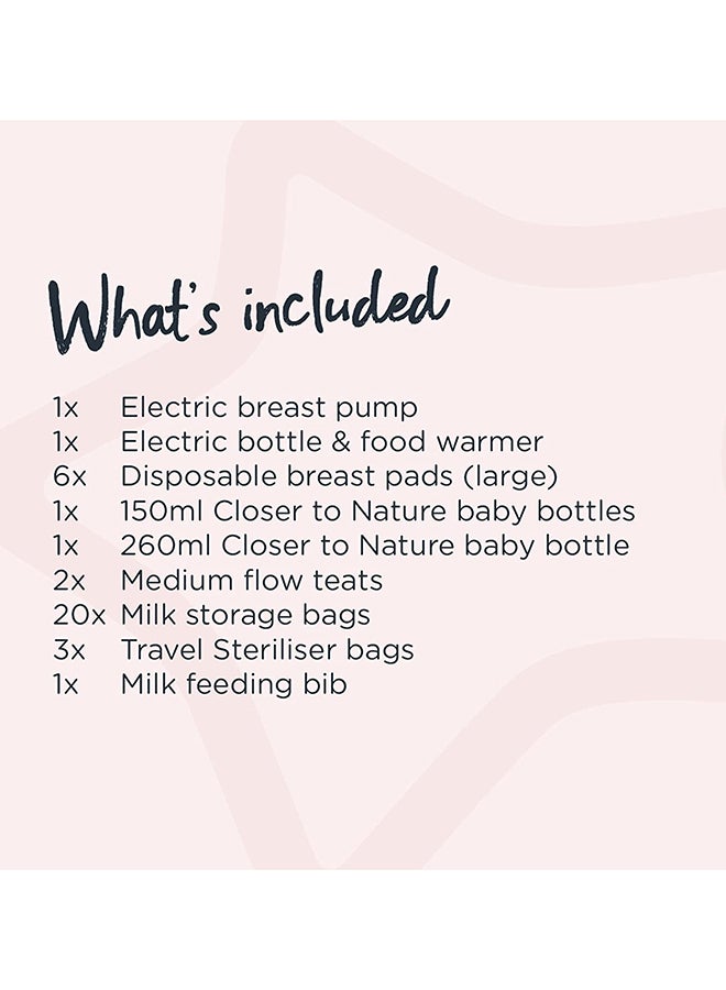 Complete Breastfeeding Kit - MadeFor Me Electric Breast Pump, Baby Bottle And Food Warmer And Breastfeeding Accessories
