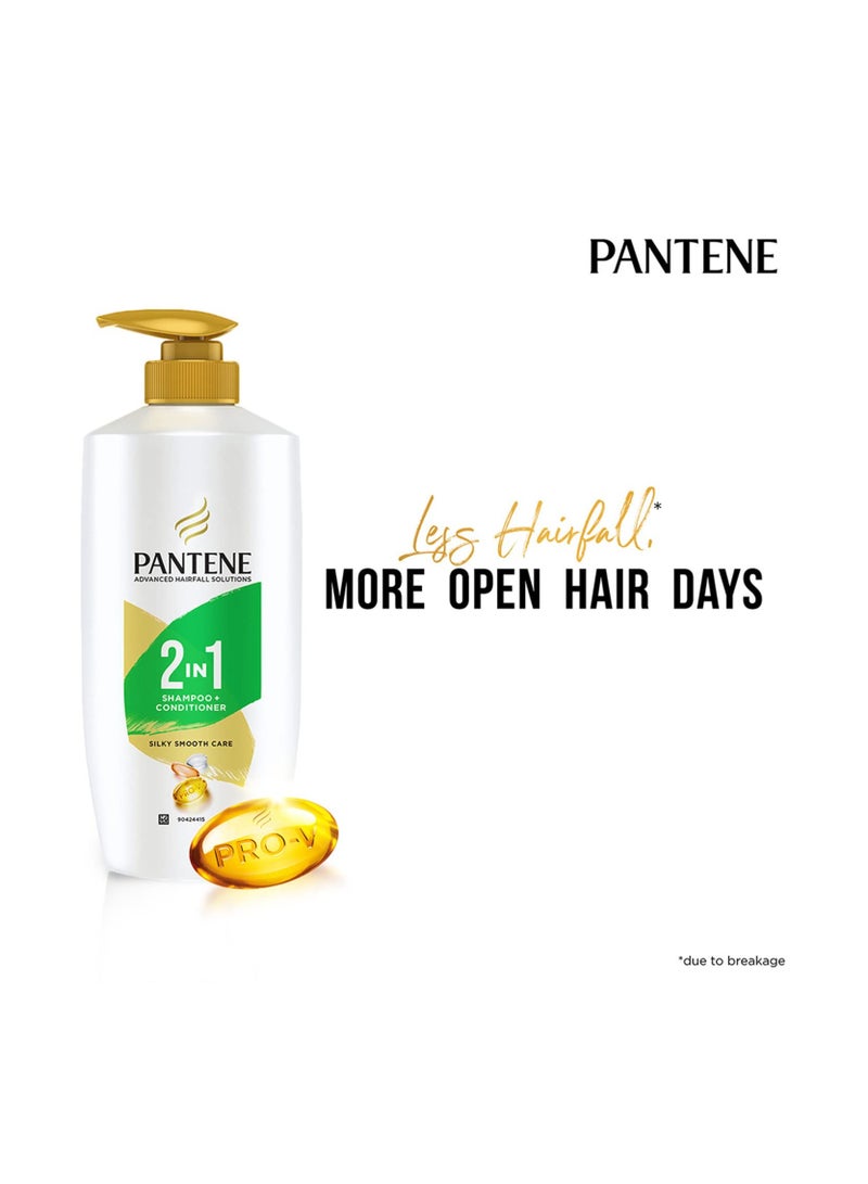 Pantene Advanced Hairfall Solution 2in1 Anti Hairfall Silky Smooth Shampoo Conditioner