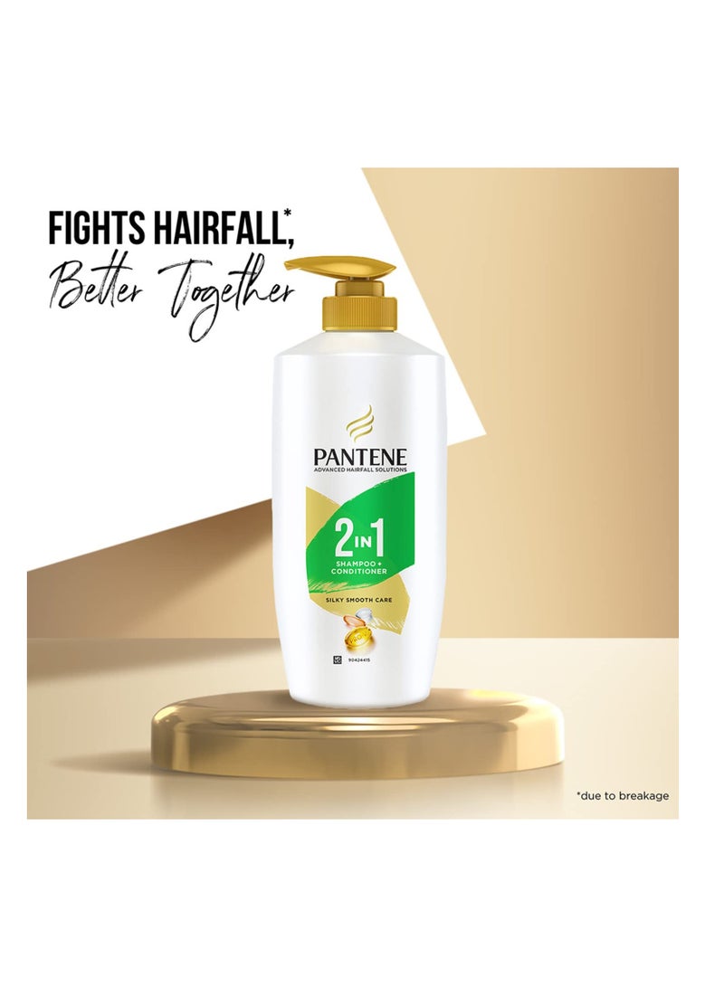 Pantene Advanced Hairfall Solution 2in1 Anti Hairfall Silky Smooth Shampoo Conditioner