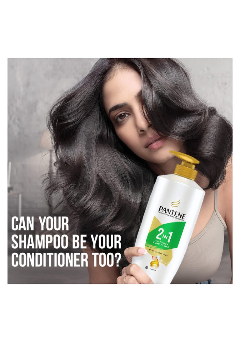 Pantene Advanced Hairfall Solution 2in1 Anti Hairfall Silky Smooth Shampoo Conditioner