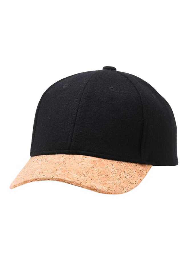 Snapback Peaked Cap Black