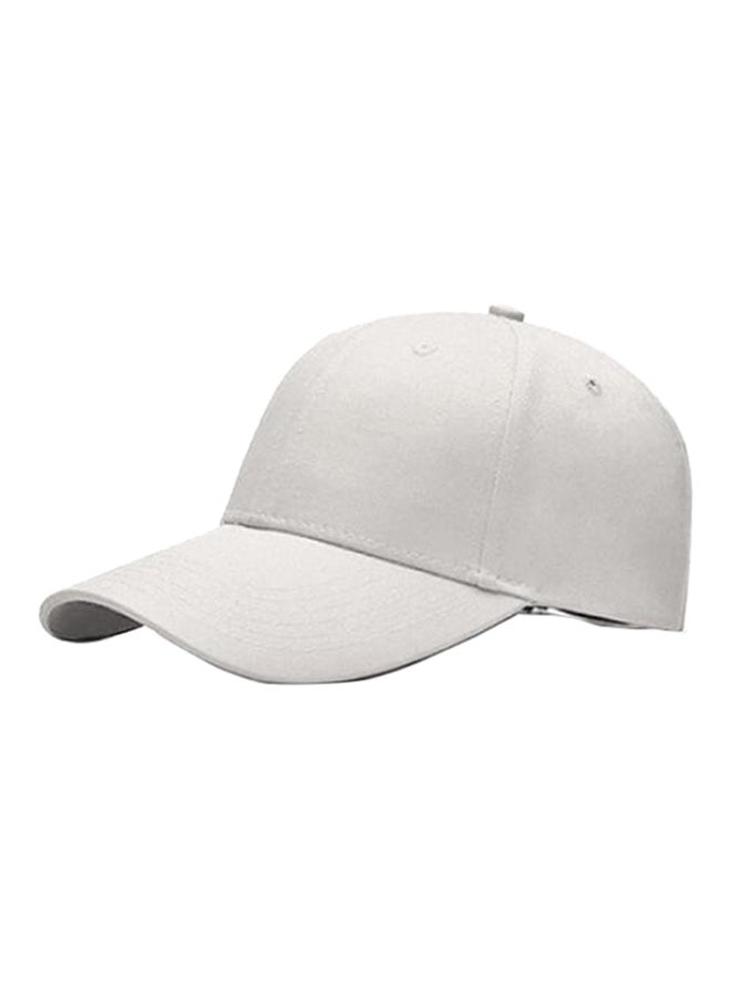 Baseball Snapback Cap White