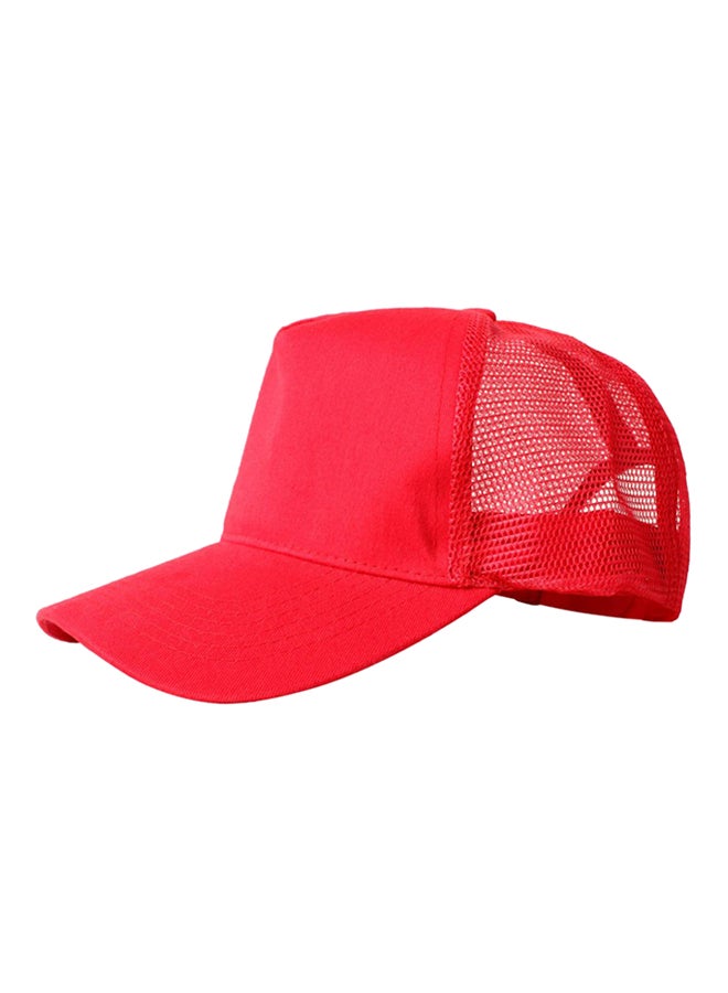 Solid Pattern Outdoor Baseball Cap Red