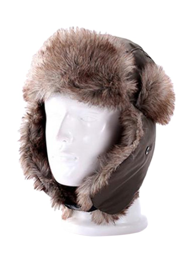 Earflap Mask And Snow Ski Winter Cap Brown