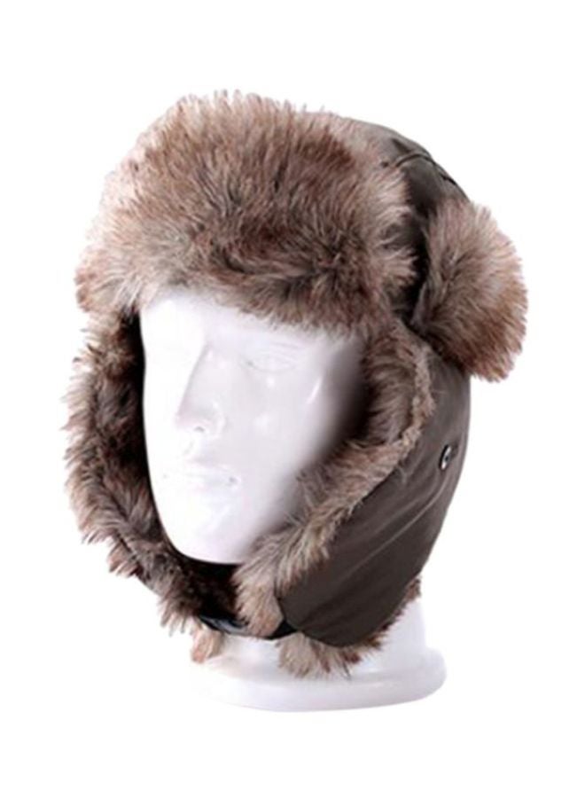 Earflap Mask And Snow Ski Winter Cap Brown