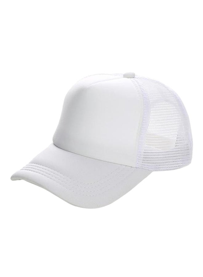 Adjustable Trucker Baseball Cap White