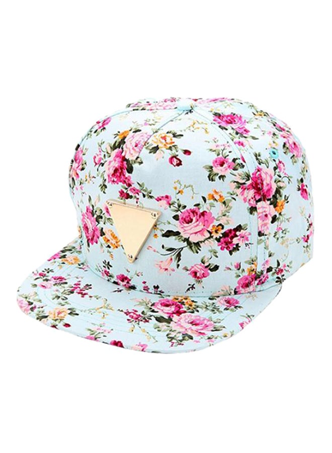 Floral Printed Cap Green