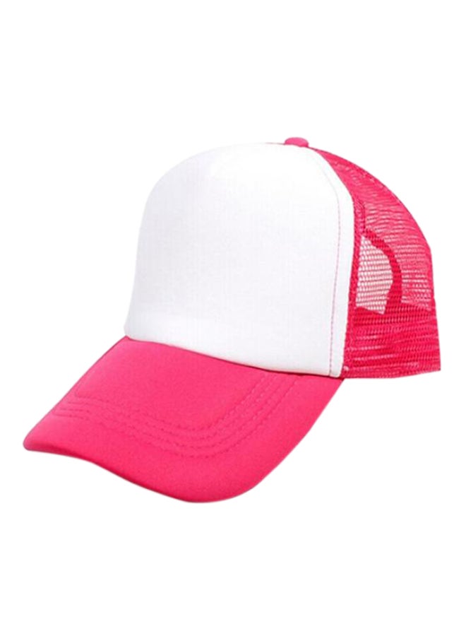 Baseball Cap White/Rose Red