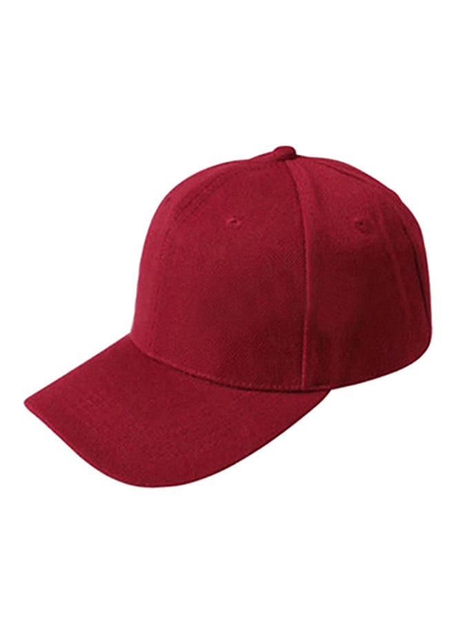 Baseball Snapback Cap Wine Red