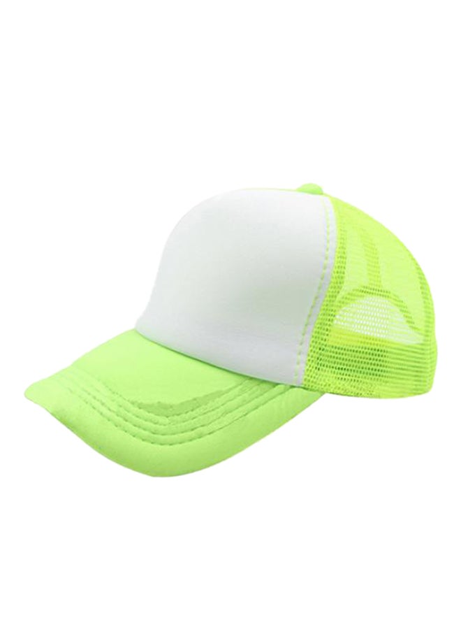 Adjustable Trucker Baseball Cap Neon Green/White