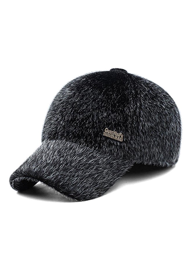 Snapback Earflaps Winter Cap Black