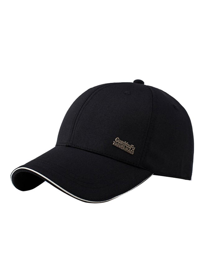 Adjustable B-Boy Snapback Hip-Hop Cap Black