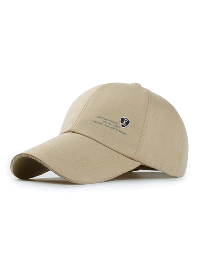 Adjustable Snapback Solid Sports Cap Beige