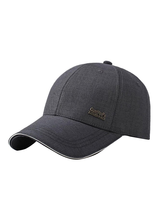 Adjustable B-Boy Snapback Hip-Hop Cap Dark Grey