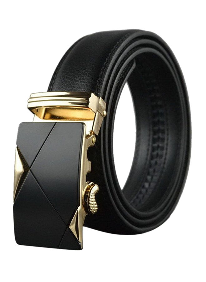 Leather Belt Black/Silver/Gold