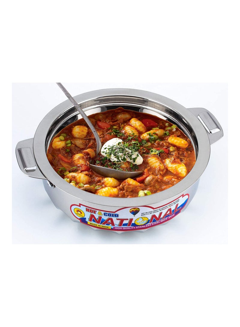3-Piece Stainless Steel Hot Pot With Lid Set Silver