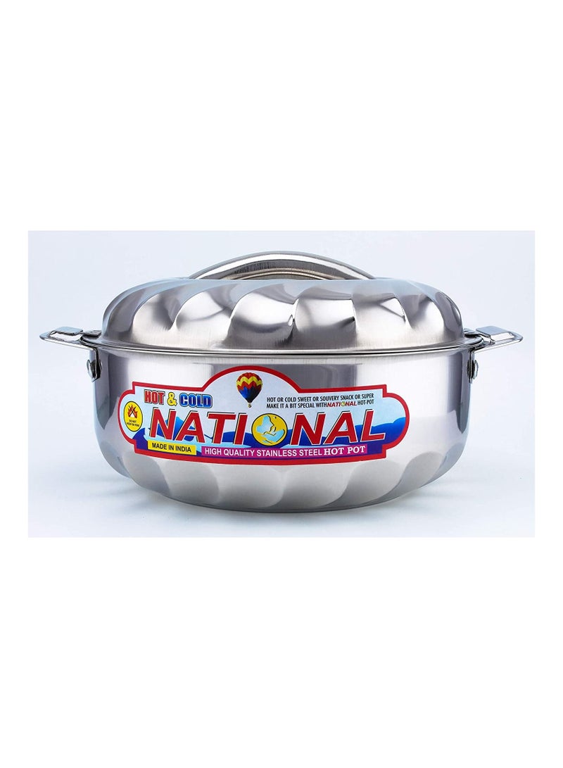 3-Piece Stainless Steel Hot Pot With Lid Set Silver