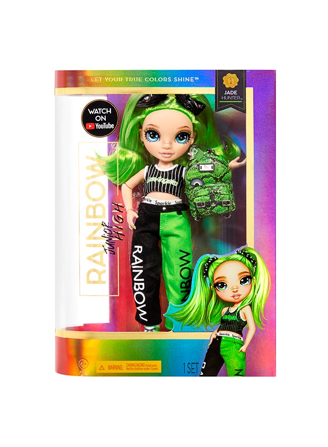 Junior High Jade Hunter - 9-Inch Green Fashion Doll With Accessories