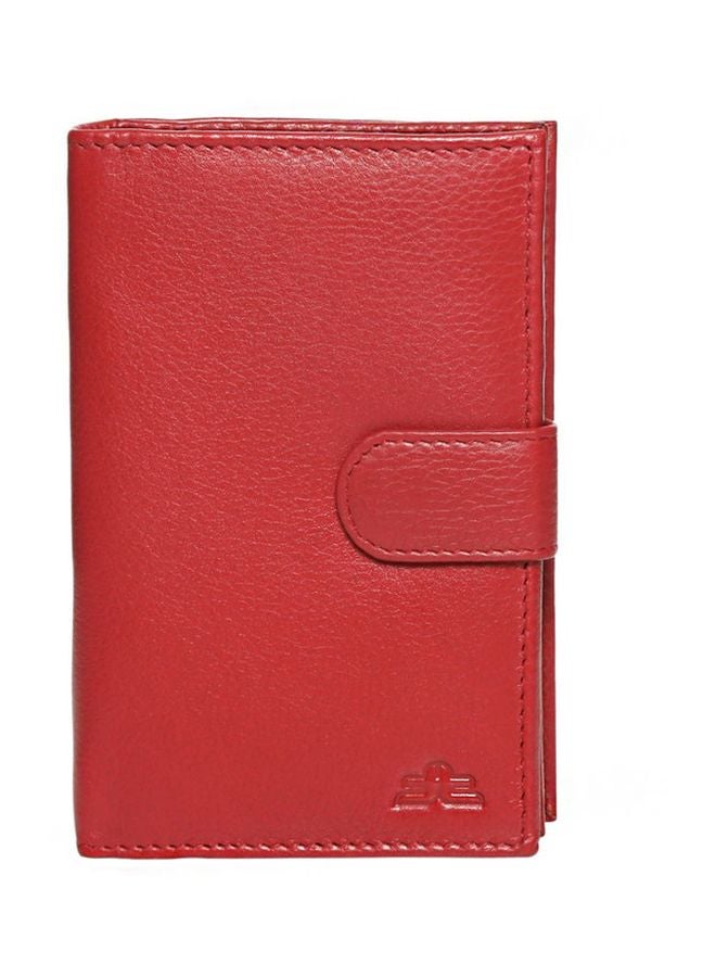 Mens Bi-Fold Leather Wallet Red