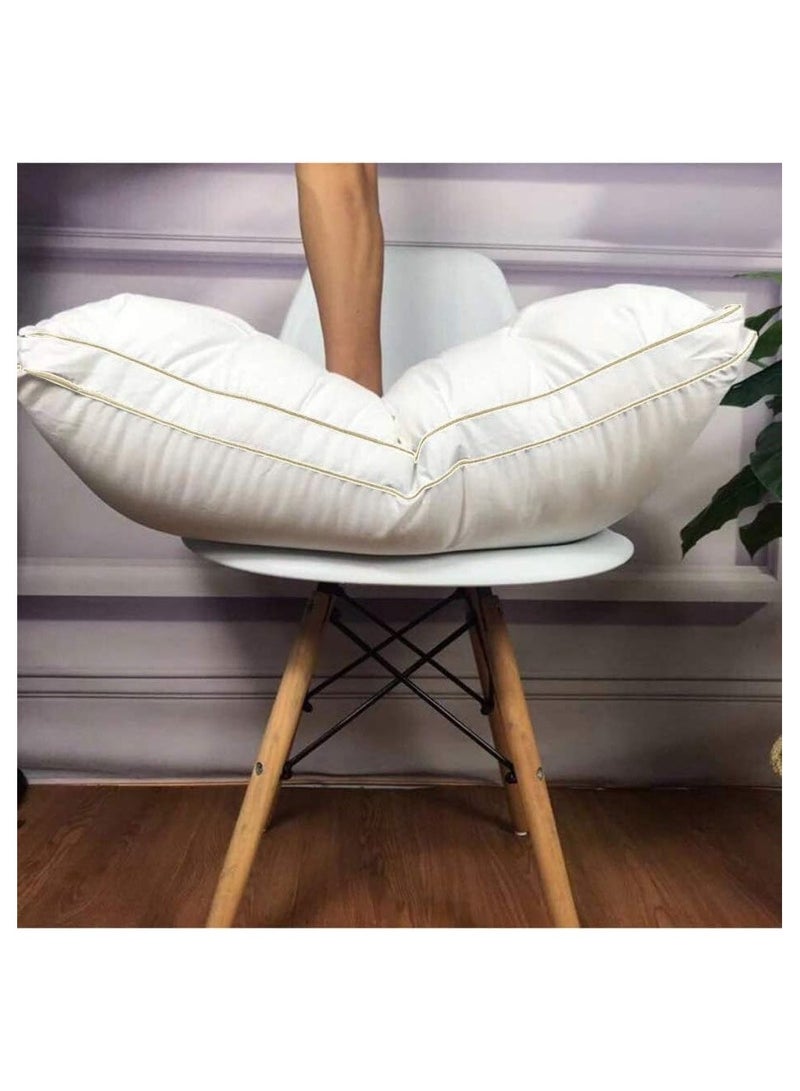 COMFY REBOUNDING SET OF 2 COTTON WHITE FEATHER PILLOW RZAA