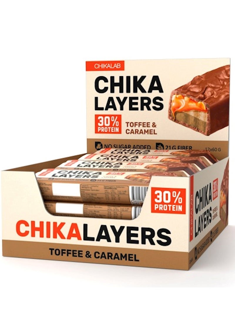 Chika Layers Toffee & Caramel Pack Of 12