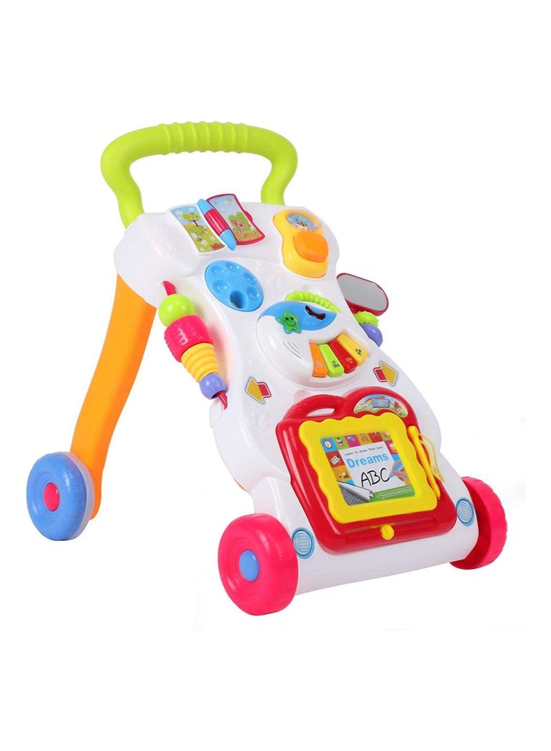 Born Baby Multi-function Walker Toy Baby Stroller Anti-rollover Learning Stand With Music