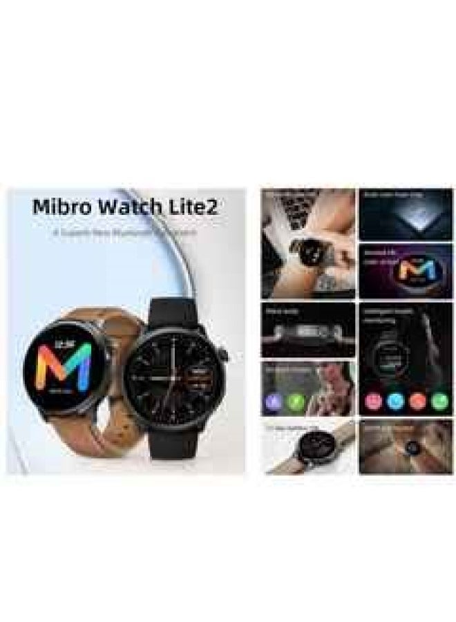 Mibro Watch Lite 2, 1.3 inch, 60 Sports Modes HD Bluetooth calling Amoled HD display SpO2 Health monitoring Tarnish