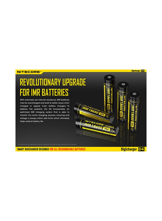 D4 Universal Battery Digital Charger 18650 LCD Display Charging Device for AA AAA Li ion Batteries