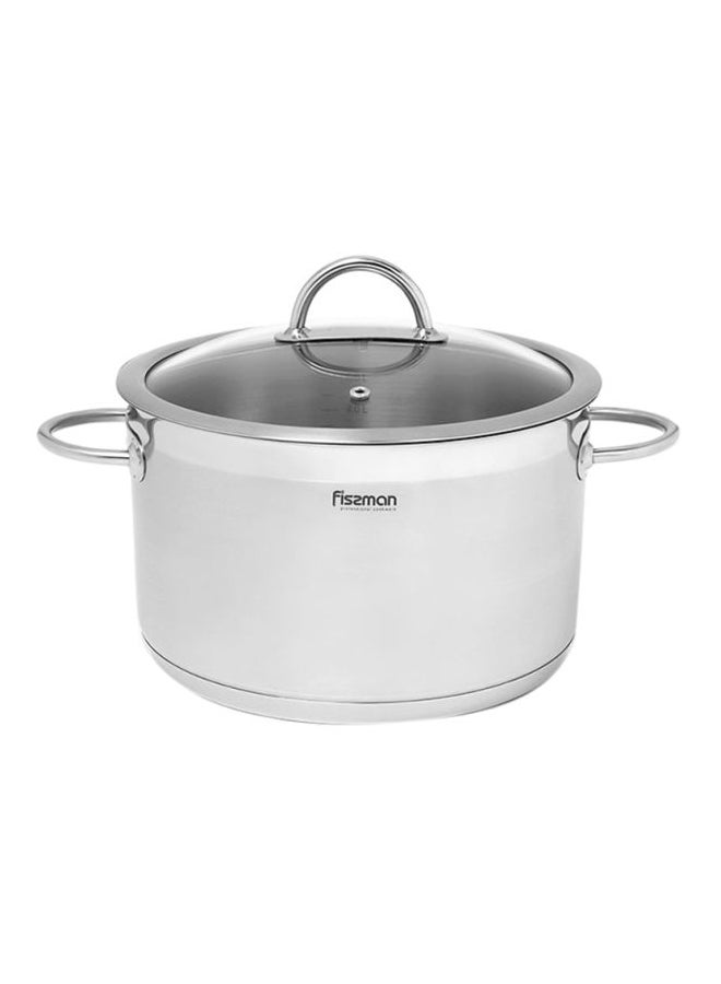 Benjamin Stainless Steel Casserole With Lid Silver 20x12cm