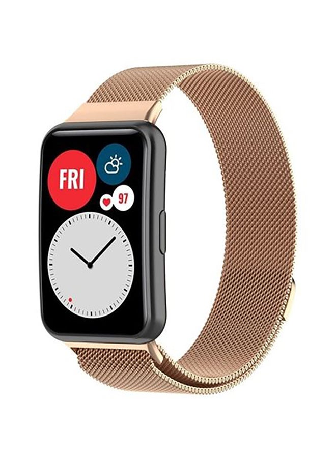 Milanese Replacement Band For Huawei Watch Fit Rose Gold