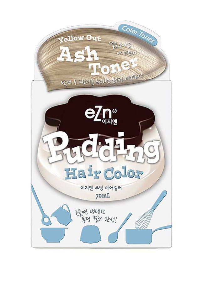 Pudding Hair Dye Ammonia Free Semi-Permanent Self Hair Dye DIY Kit Ash Toner