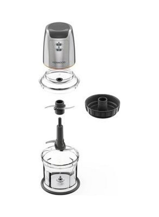 Chopper, 2 Speeds, Stainless Steel Quad Blade, Ice Crush Function, Mayonnaise Attachment, 0.5 L 500 W CHP61.100WH White/Silver