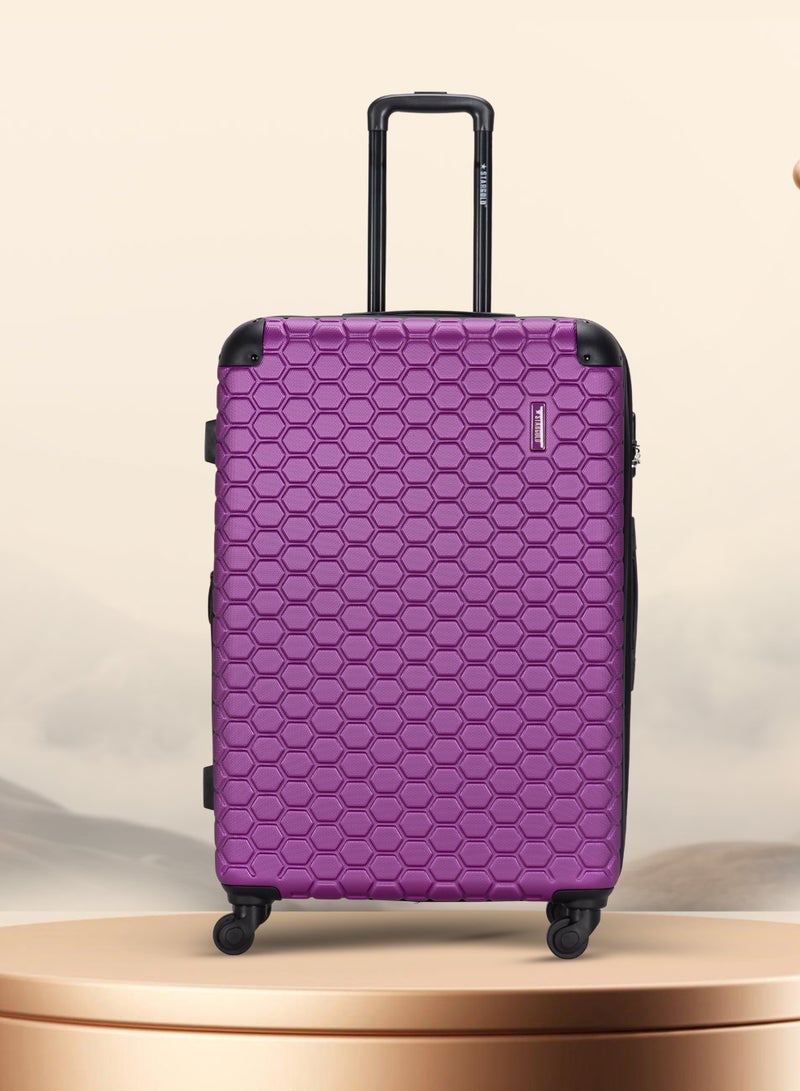 4 Pack Of Hardside Spinner Number Locked Luggage Trolley