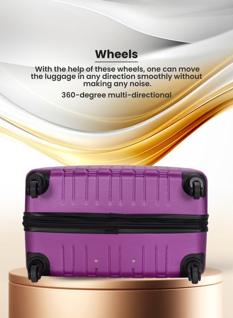 4 Pack Of Hardside Spinner Number Locked Luggage Trolley