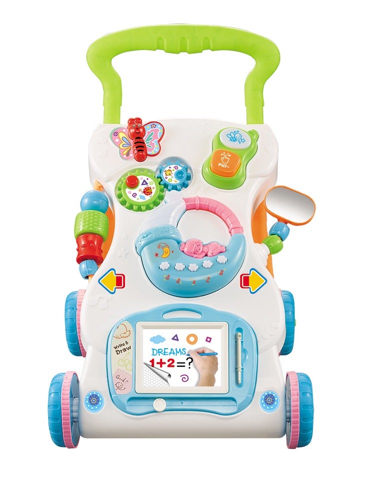 2 In 1 First Steps Baby Walker Sounds And Lights Fun Push Along Walker