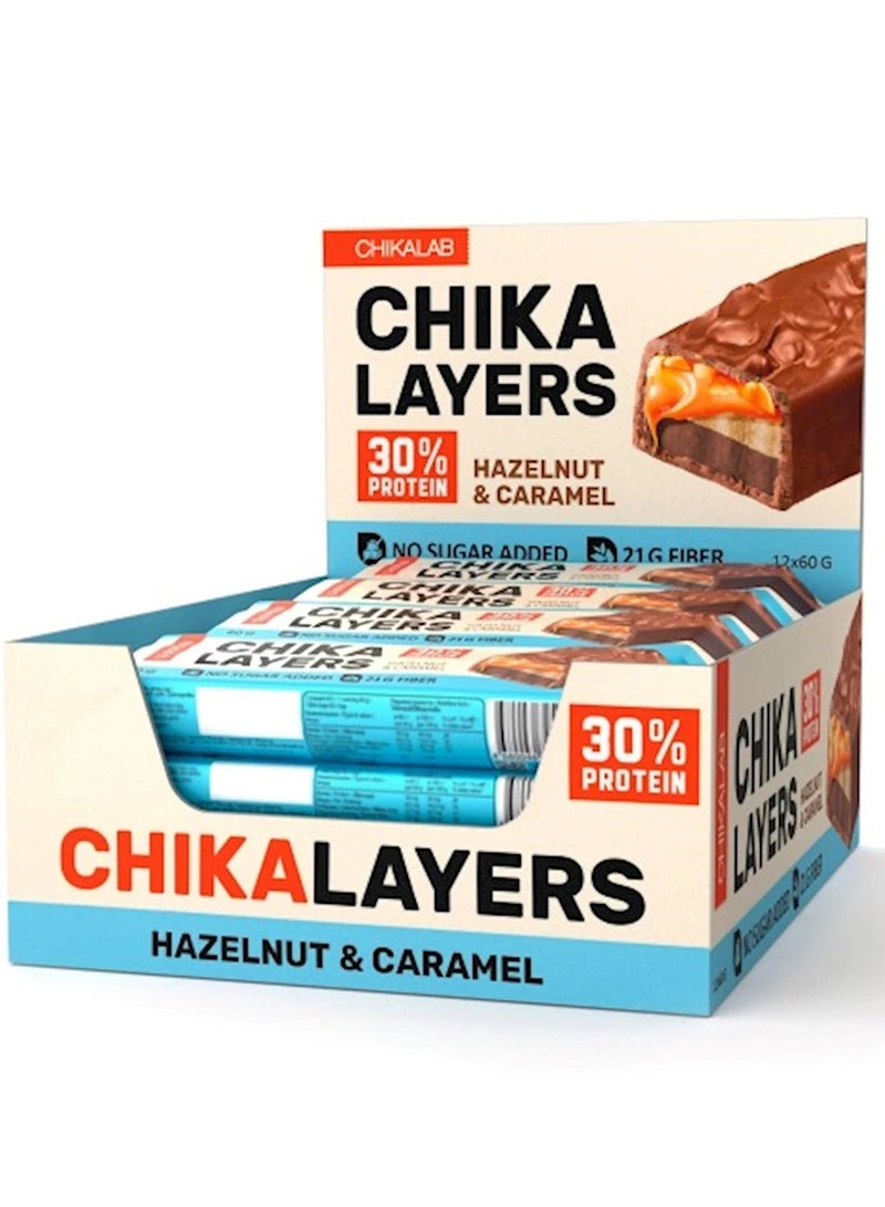 Chika Layers Hazelnut & Caramel Pack Of 12