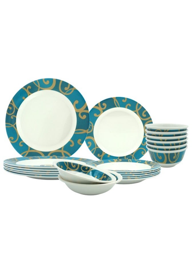 Melrich 20 pcs Melamine Dinnerware set Dinner sets Durable and Strong material for daily use