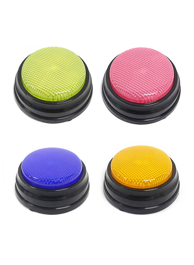 Recordable Talking Button with Led Function Learning Resources Buzzers Orange+Blue+Green+Pink