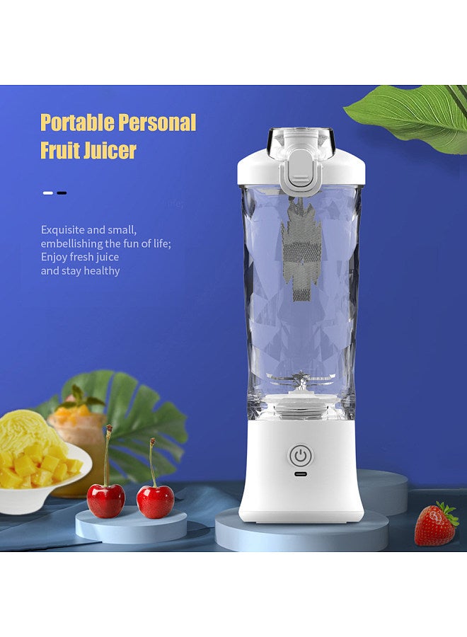 Portable Personal Blender for Shakes and Smoothies 600ml Fruit Juicer with 6 Blades 150W Power 2 Modes Built-in Battery Waterproof Fruit   Mixer for Home Office Travel Sports Camping