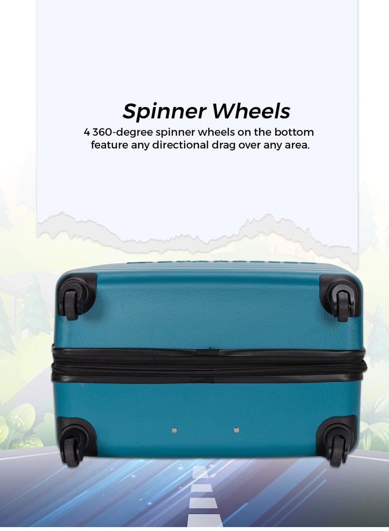 4 Pack Of Hardside Spinner Number Locked Luggage Trolley