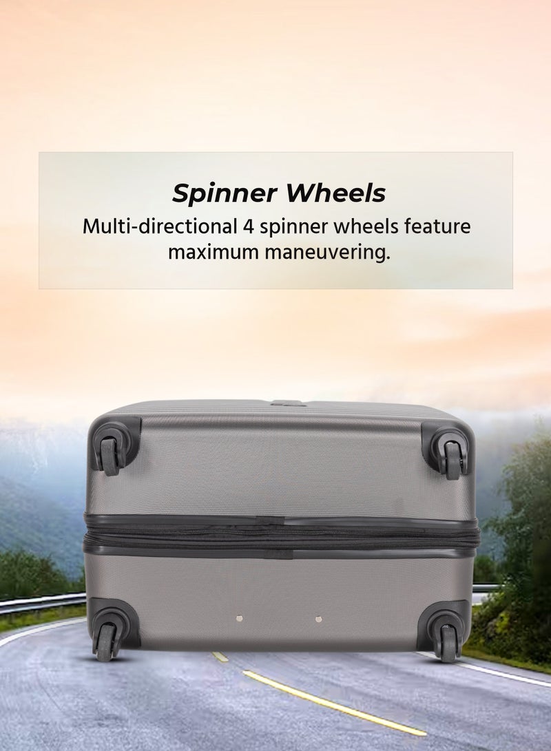 4 Pack Of Hardside Spinner Number Locked Luggage Trolley