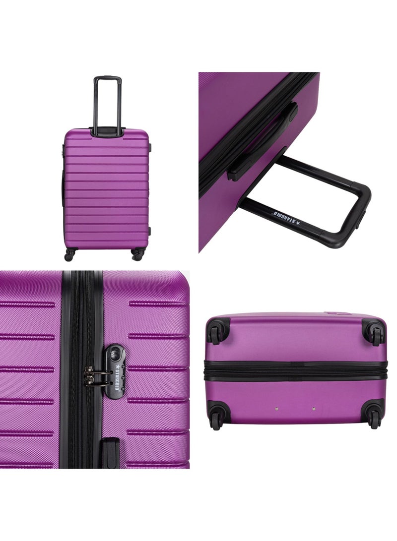 4 Pack Of Hardside Spinner Number Locked Luggage Trolley