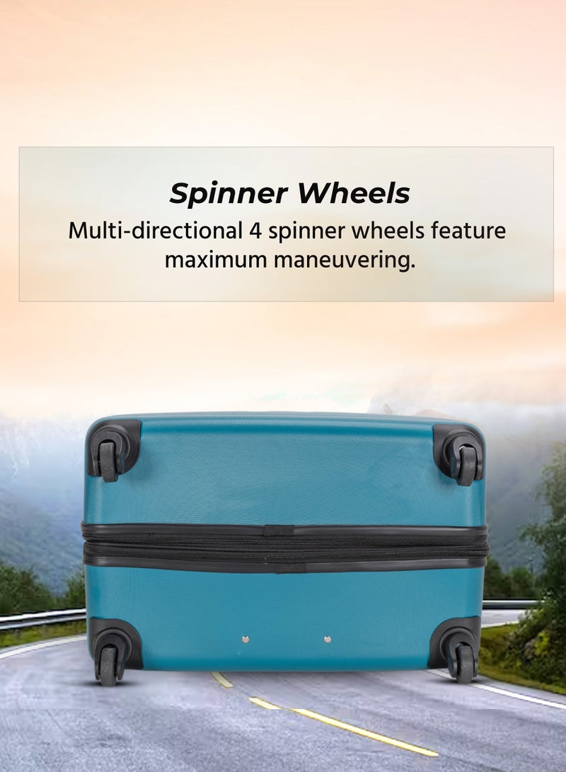 4 Pack Of Hardside Spinner Number Locked Luggage Trolley