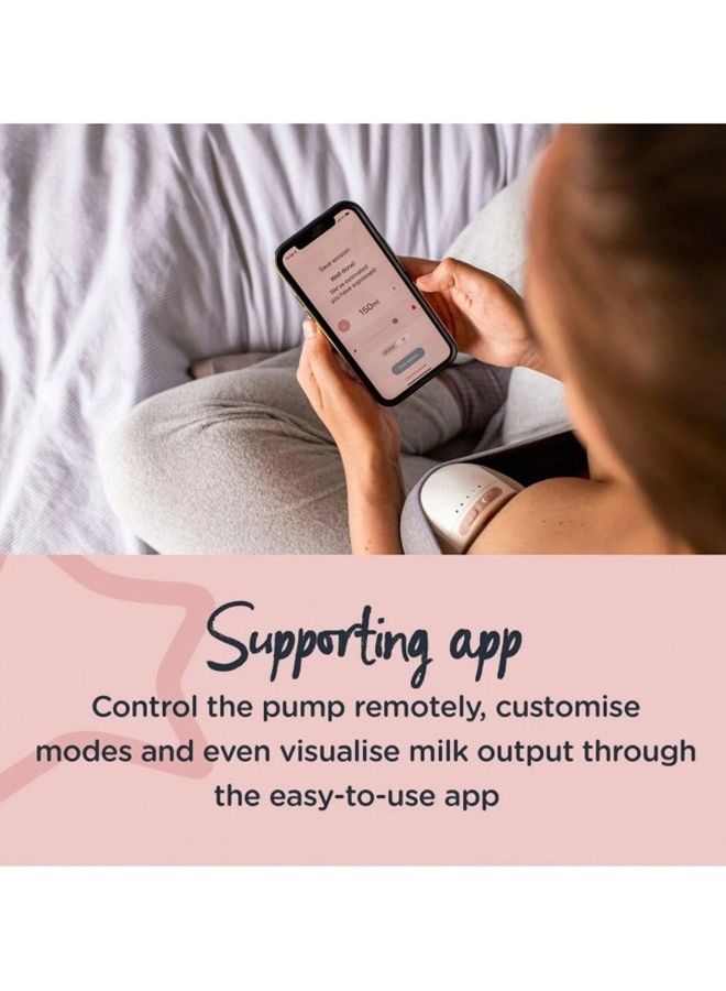 Made for Me Single Electric Wearable Breast Pump, Hands-Free, in-Bra Breastfeeding Pump, Portable, Quiet, 1 Massage and 8 Express Modes, 4 Hour Battery Life, White, 1.0 Count