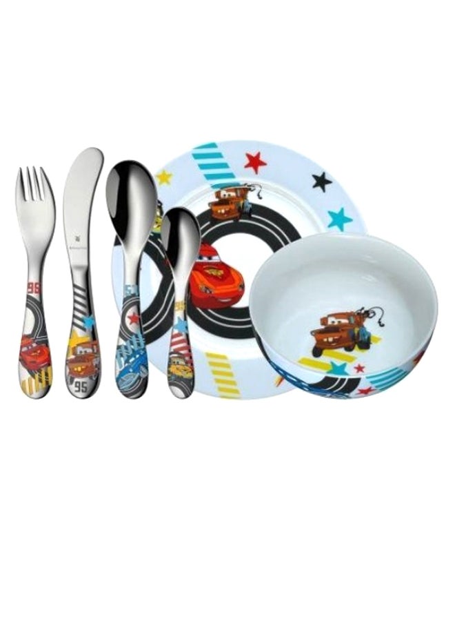 6-Piece Disney Cars Printed Cutlery Set Multicolour