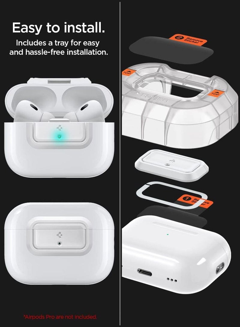 Lock Fit M for AirPods Pro 2 / Airpods Pro Secure Locking Device & Lanyard Strap with EZ Fit install Kit [Charging case NOT included] - White