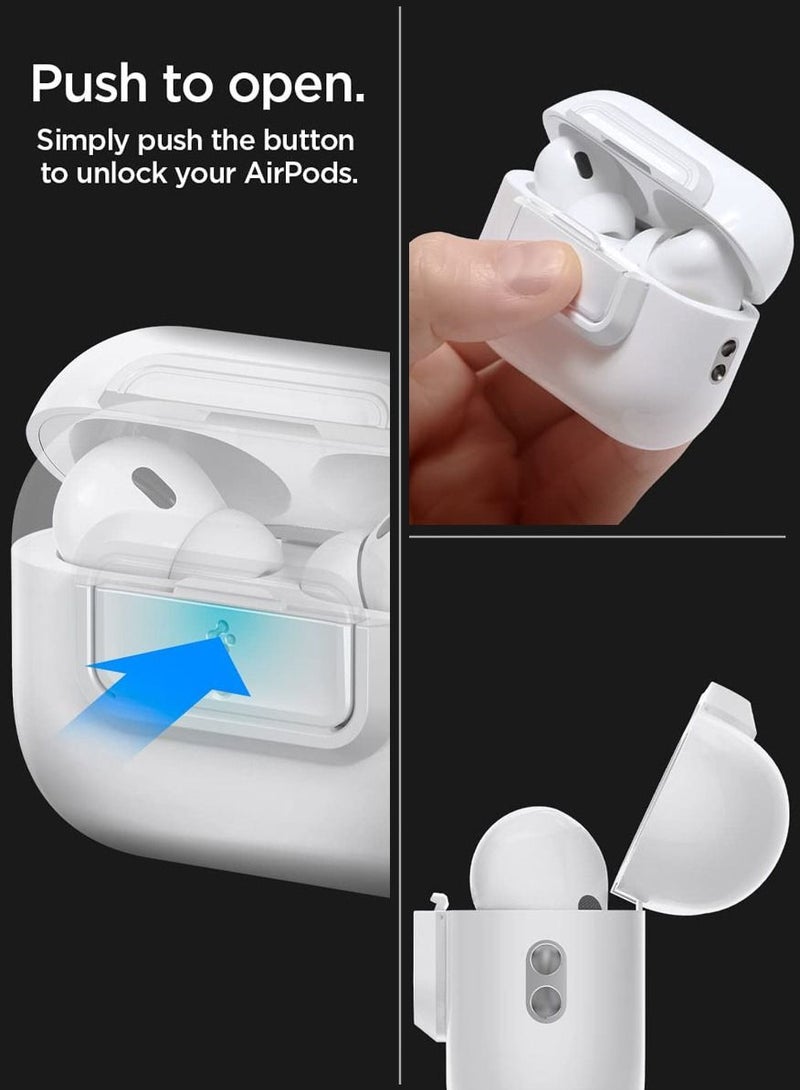 Lock Fit M for AirPods Pro 2 / Airpods Pro Secure Locking Device & Lanyard Strap with EZ Fit install Kit [Charging case NOT included] - White