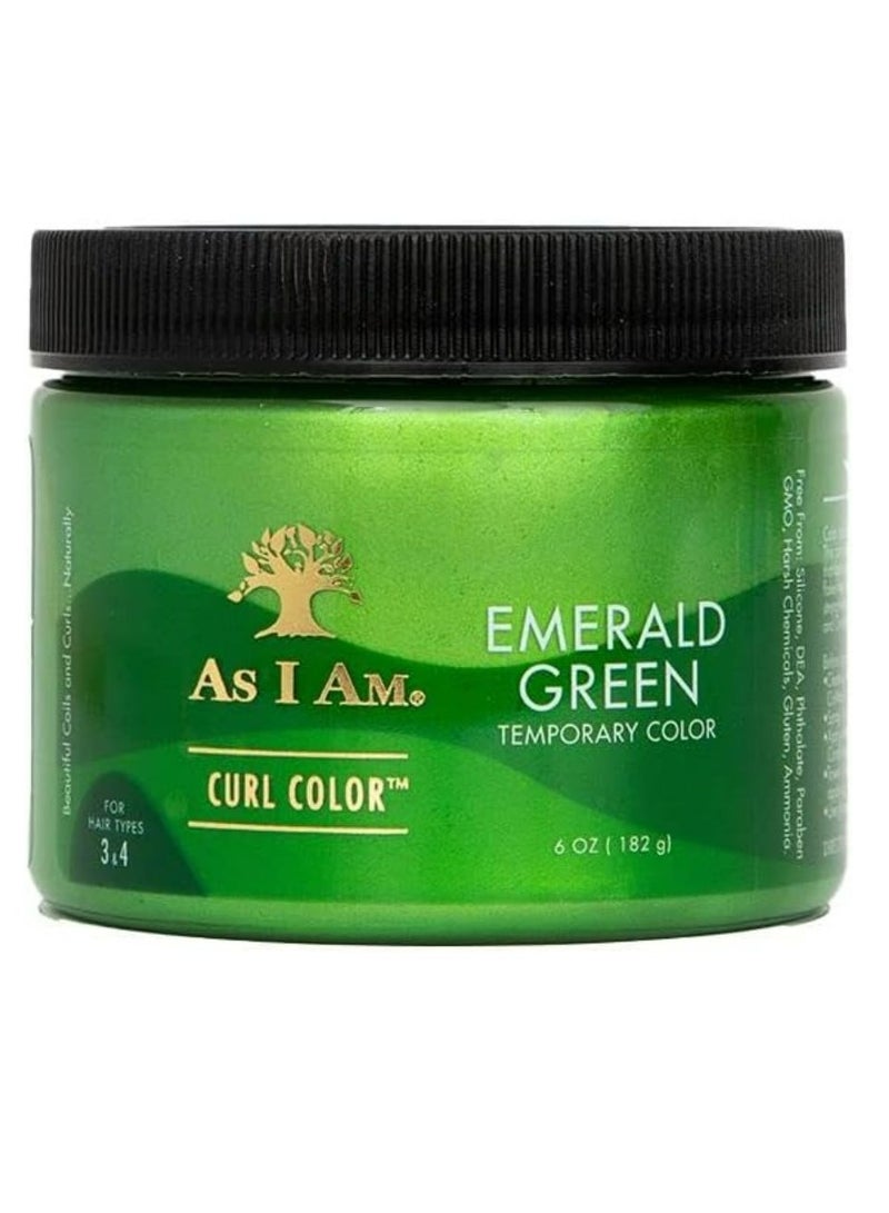 Curl Color Emerald Green Color & Curling Gel Temporary Color 182 g