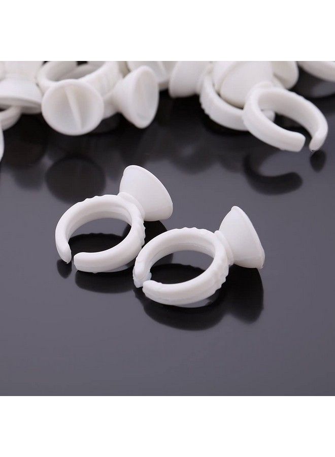 Eyelash Pallet Glue Holder Adhesive Holders Eyelash Extensions Glue Rings 100Pcs/Pack