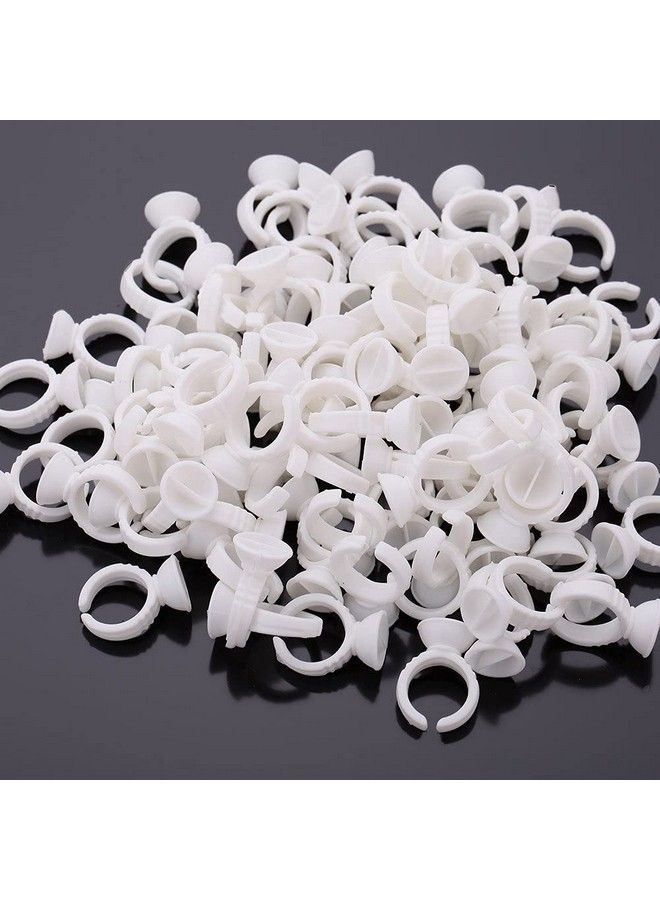 Eyelash Pallet Glue Holder Adhesive Holders Eyelash Extensions Glue Rings 100Pcs/Pack